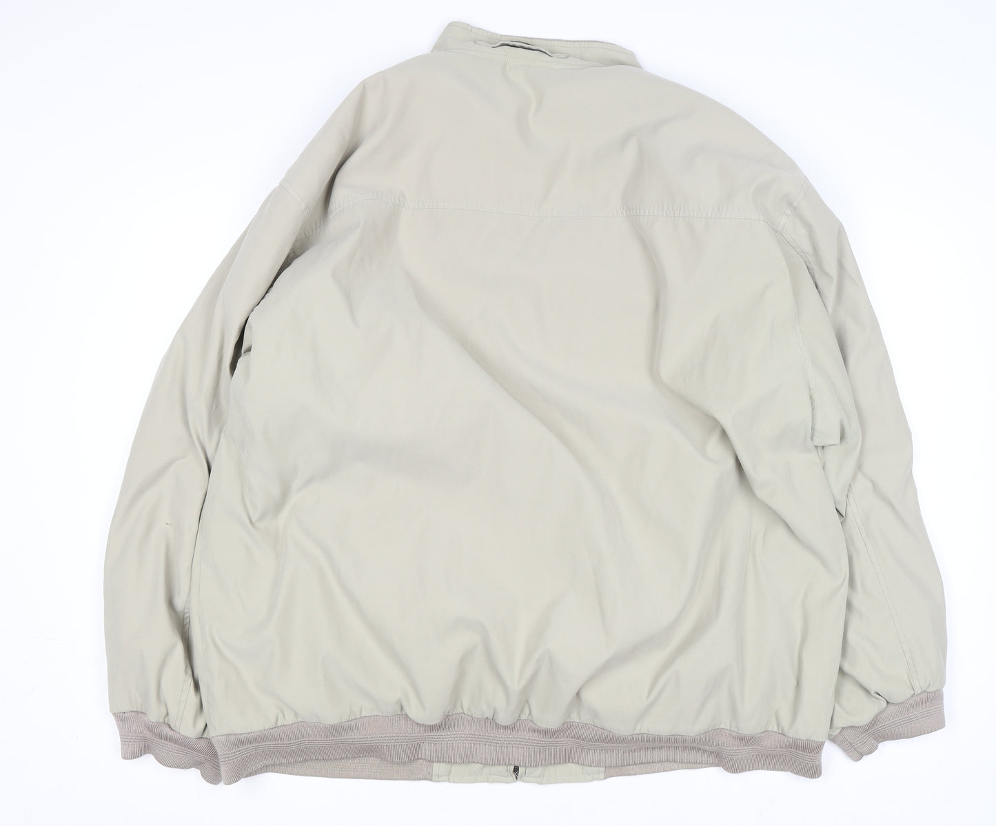 Canson of Denmark Men’s Beige Bomber Jacket Size M Lined Zip-Up