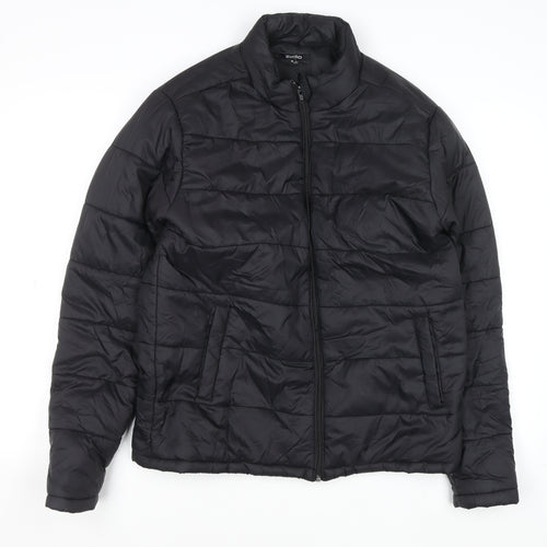 Zudio Women's Black M Puffer Jacket Lightweight Nylon Outerwear
