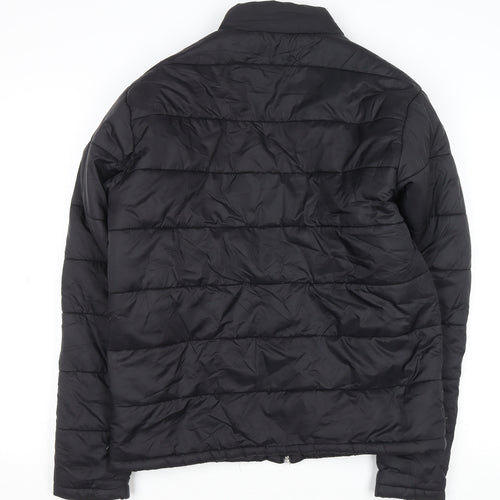 Zudio Women's Black M Puffer Jacket Lightweight Nylon Outerwear