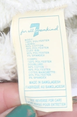 7 For All Mankind Unisex Toddler Ivory Hooded Fleece Jacket 24 Months