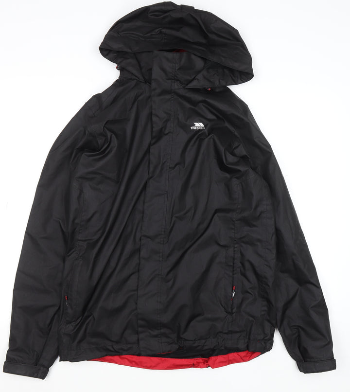 Trespass Men's Black XS Waterproof Hooded Rain Coat Windproof Jacket