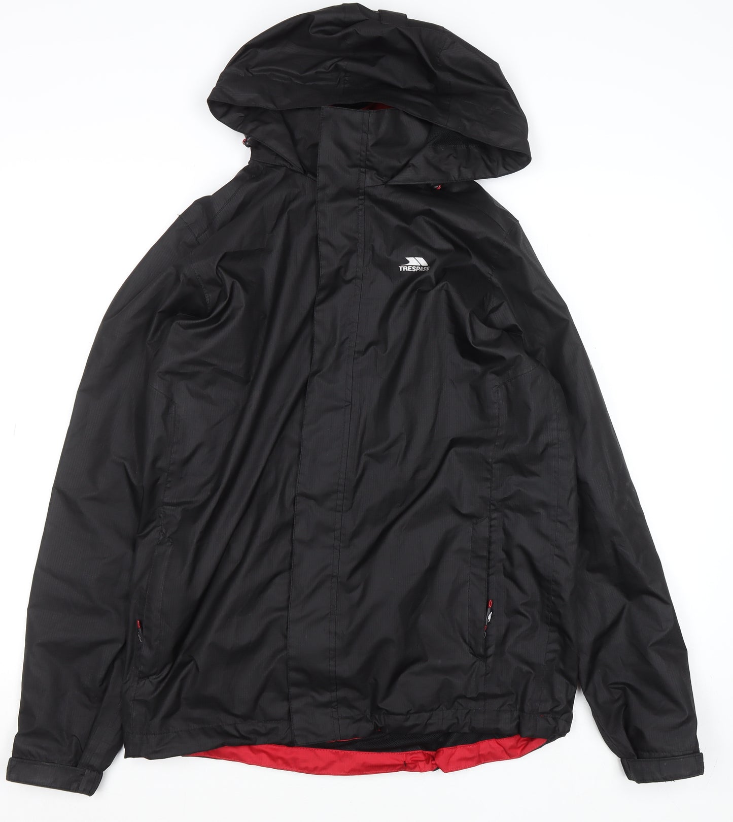 Trespass Men's Black XS Waterproof Hooded Rain Coat Windproof Jacket