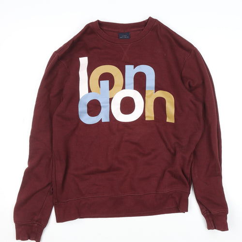 LFTMAN Men's Red London Graphic Crew Neck Sweatshirt Size S