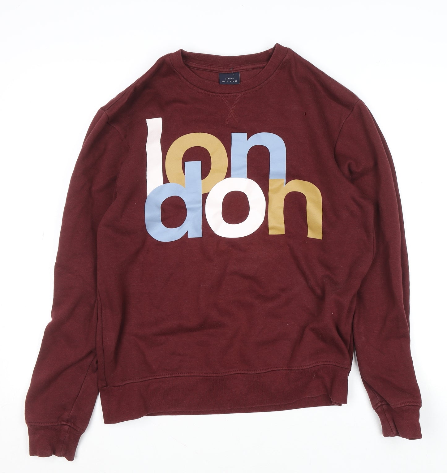 LFTMAN Men's Red London Graphic Crew Neck Sweatshirt Size S