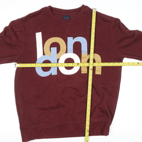 LFTMAN Men's Red London Graphic Crew Neck Sweatshirt Size S