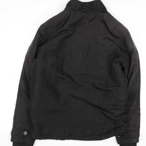 Jack & Jones Core Men's Black L Bomber Jacket Polyester Lined Zip-Up
