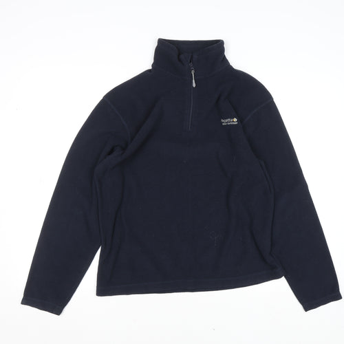 Regatta Men Blue Fleece 1/4 Zip Pullover Sweatshirt Size S