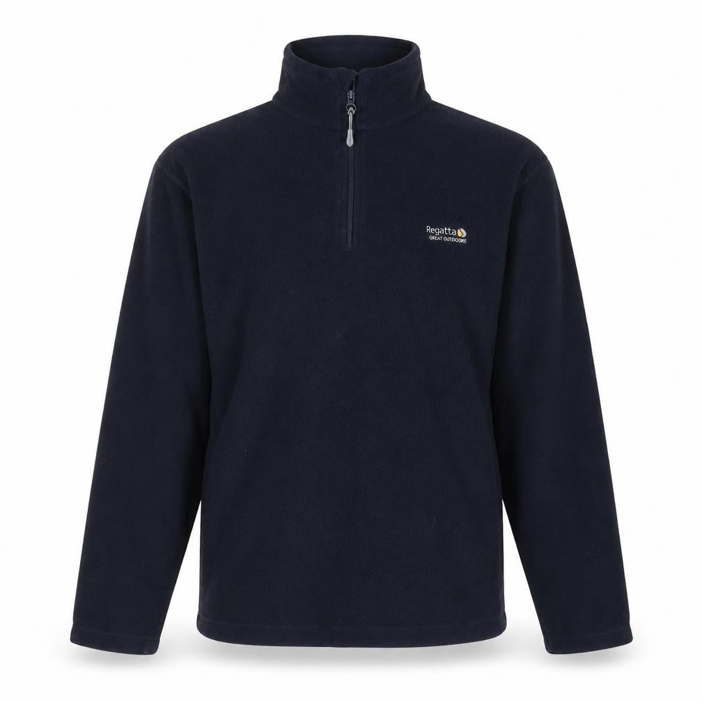 Front view of Regatta Men Blue Fleece 1/4 Zip Pullover Sweatshirt, size S