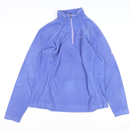Craghoppers Women’s Blue Fleece 1/4 Zip Pullover Sweatshirt UK 12