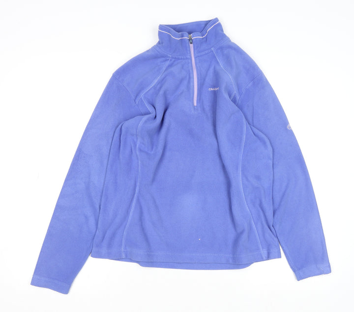 Craghoppers Women’s Blue Fleece 1/4 Zip Pullover Sweatshirt UK 12