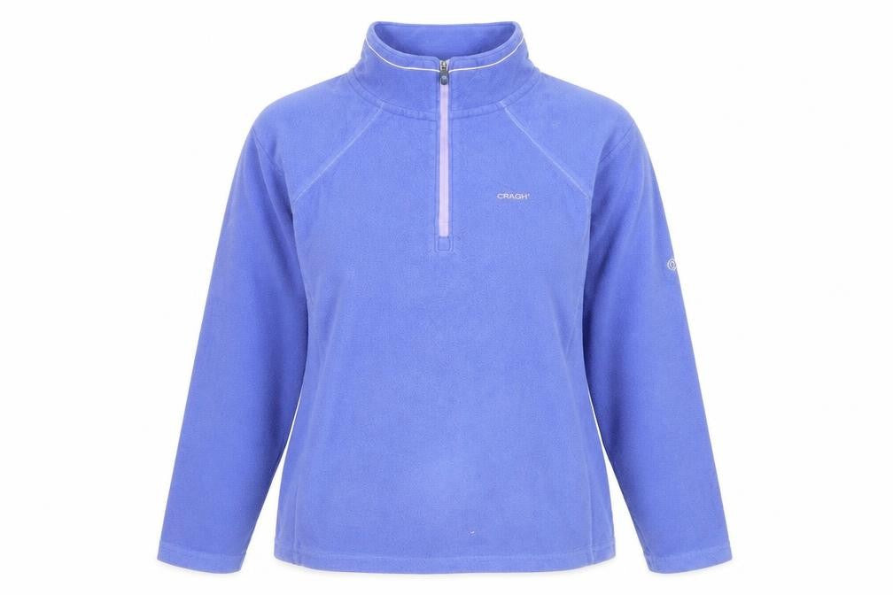 Craghoppers Women’s Blue Fleece 1/4 Zip Pullover Sweatshirt UK 12