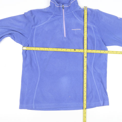 Craghoppers Women’s Blue Fleece 1/4 Zip Pullover Sweatshirt UK 12