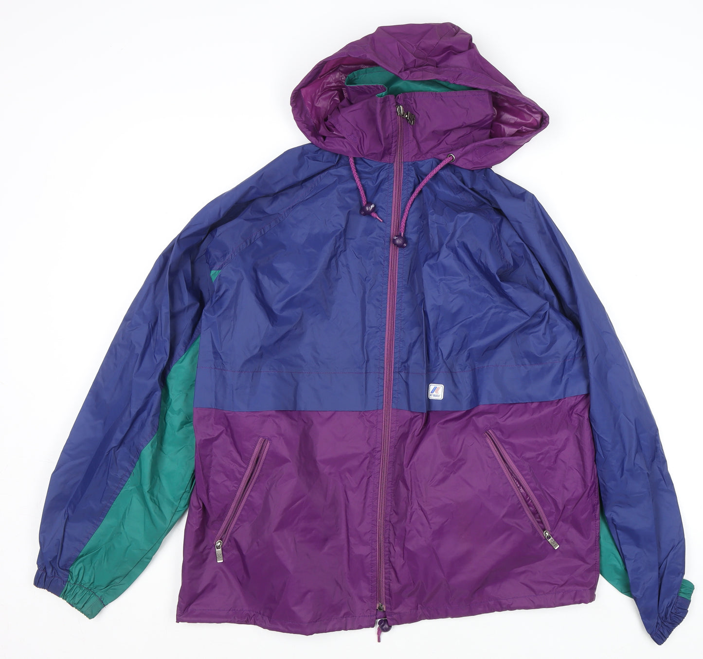K-Way Women's Multicoloured M Retro Windbreaker Jacket