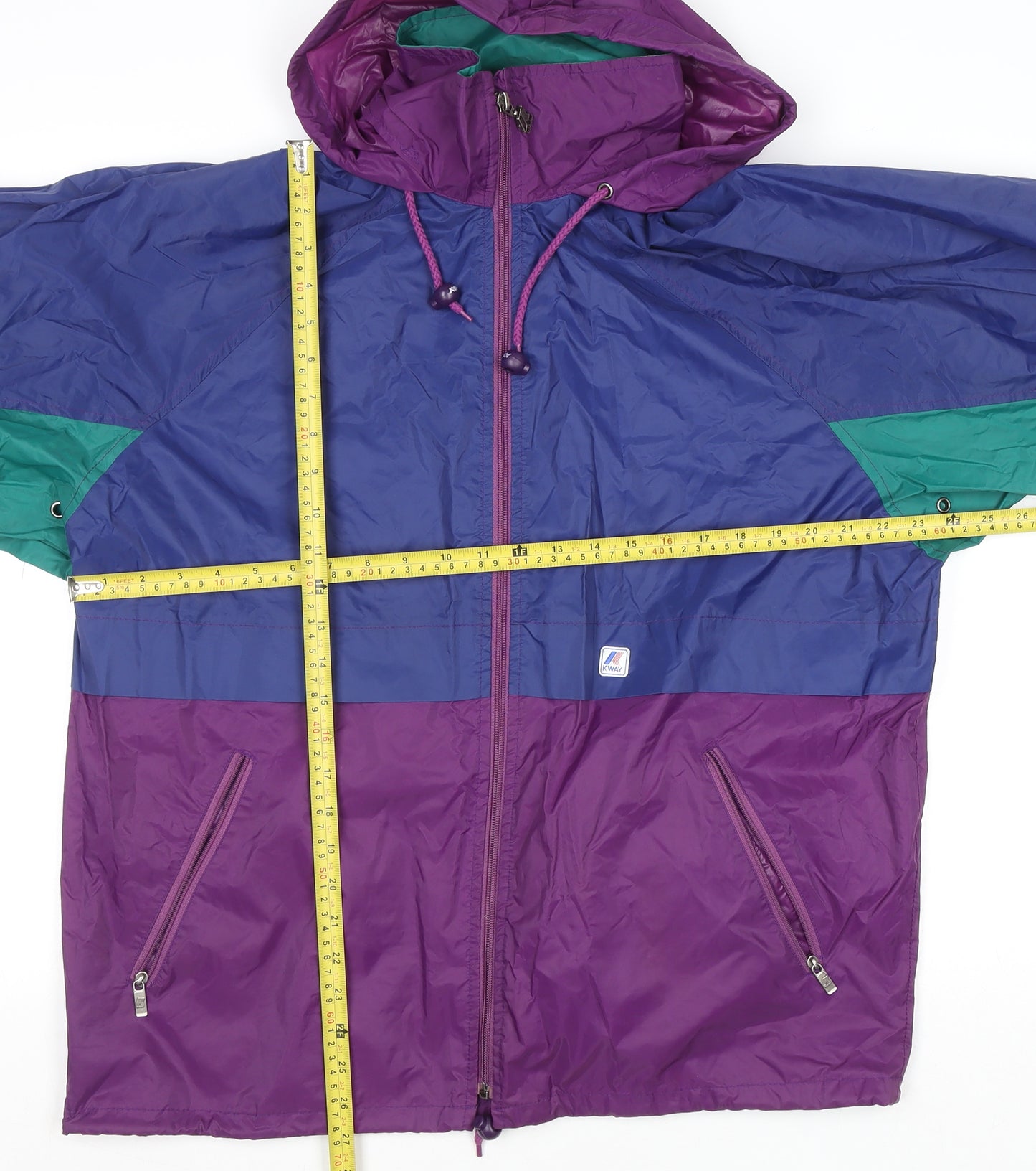 K-Way Women's Multicoloured M Retro Windbreaker Jacket