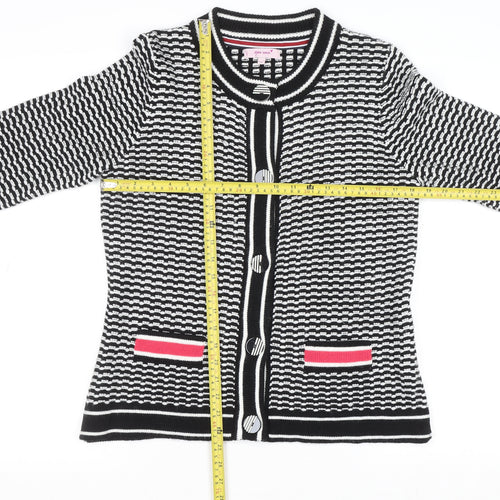 Marks and Spencer Women’s Black White Knit Cardigan Size 14