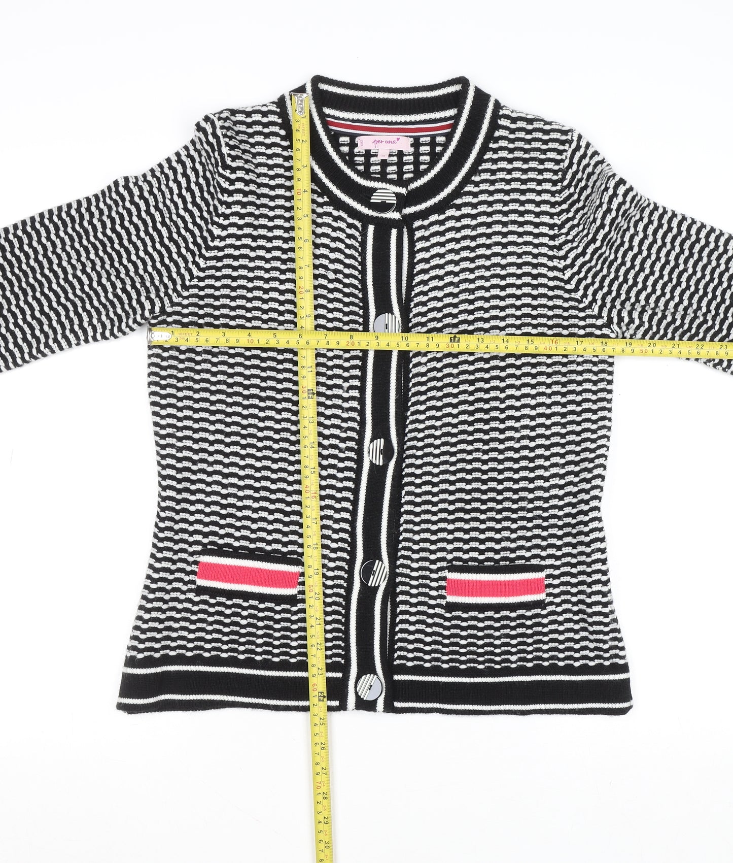 Marks and Spencer Women’s Black White Knit Cardigan Size 14