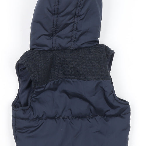 Disney Baby Boys Blue Mickey Mouse Hooded Puffer Gilet 6-9 Months