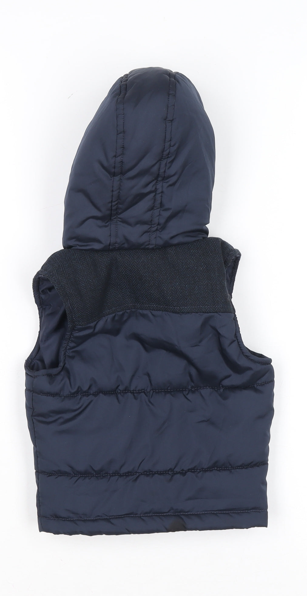 Disney Baby Boys Blue Mickey Mouse Hooded Puffer Gilet 6-9 Months