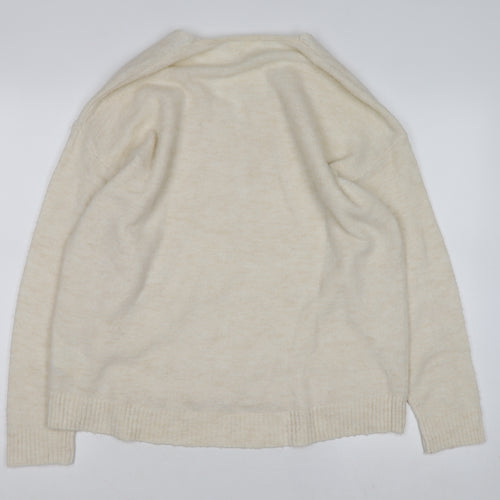 H&M Women’s Beige V-Neck Knit Jumper Size M