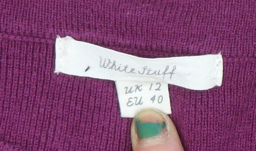 White Stuff Women’s Multicoloured Striped Jumper UK 12 Cotton Blend