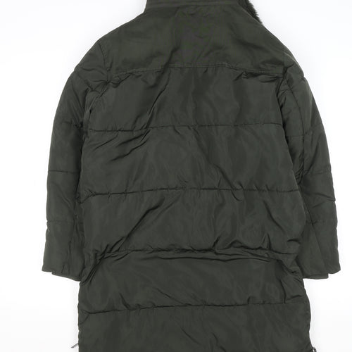 Mint Velvet Women's Green Size 8 Long Puffer Coat