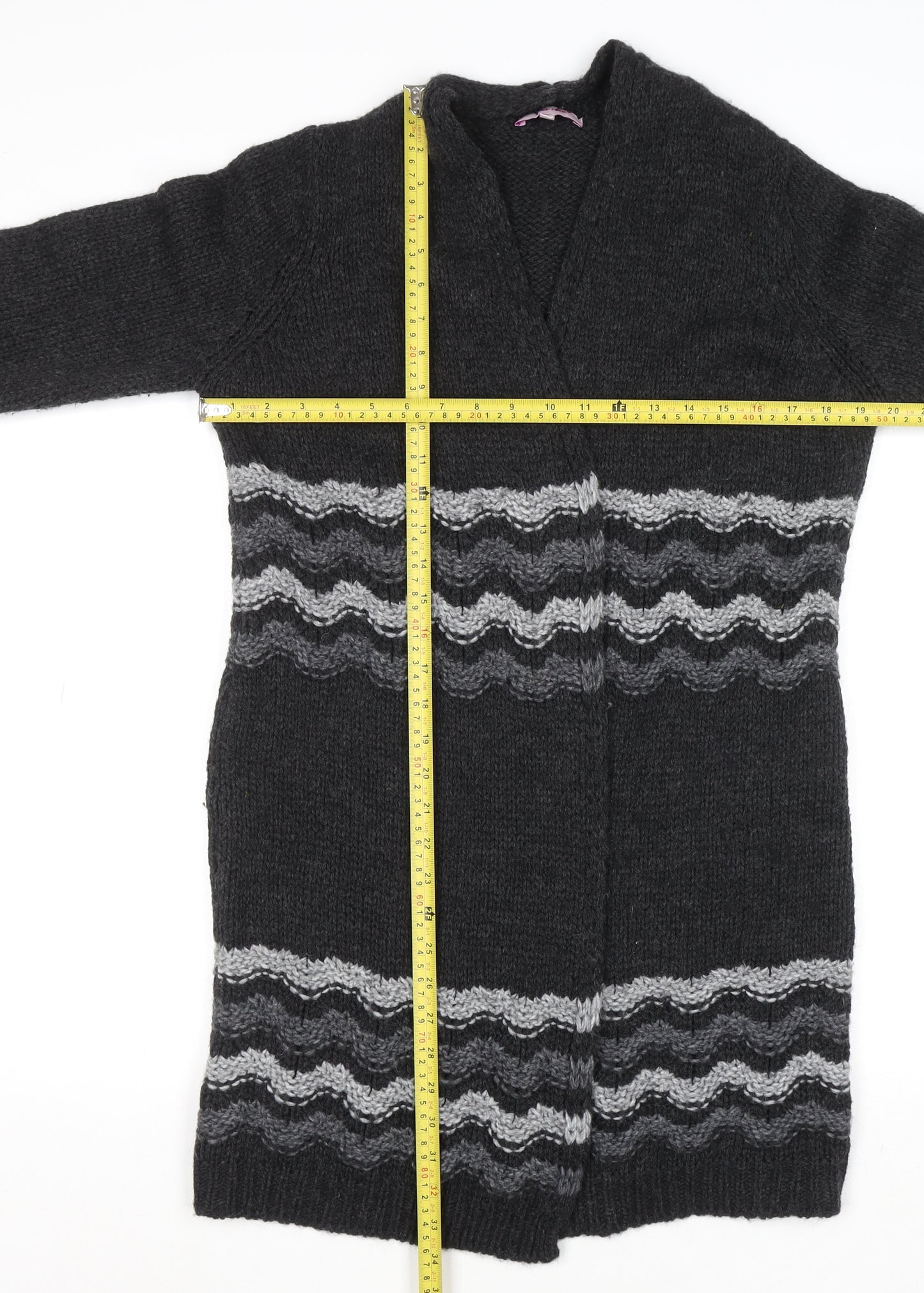 Marks and Spencer Women's Charcoal Grey Knit Cardigan M