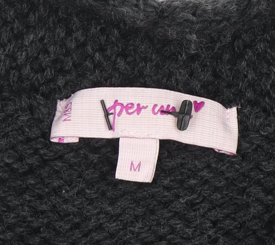 Marks and Spencer Women's Charcoal Grey Knit Cardigan M