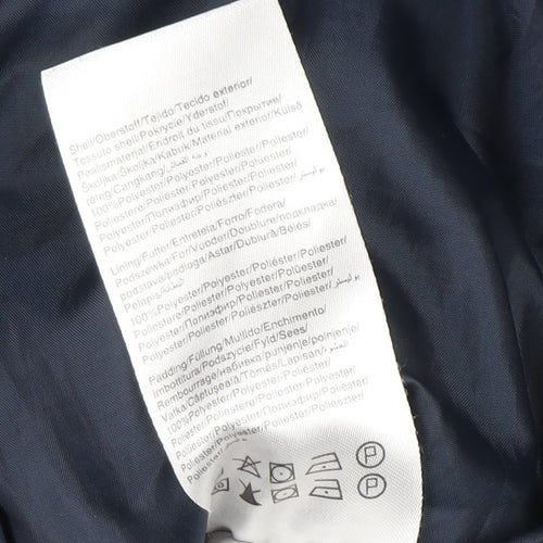 Vero Moda Womens Blue Hooded Long Parka Coat Size S