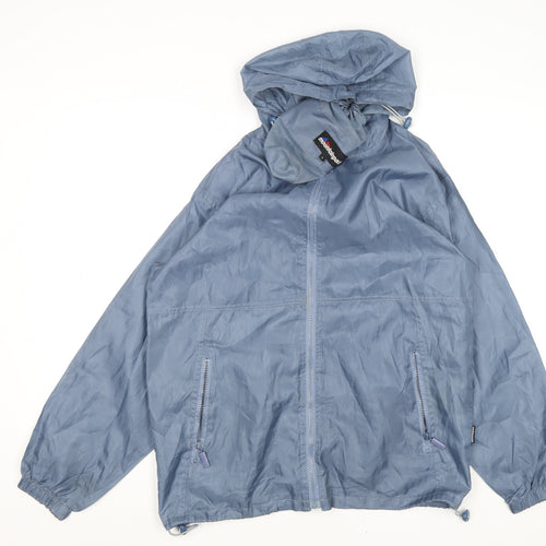 Mountainpack Men's Blue M Hooded Lightweight Windbreaker Jacket