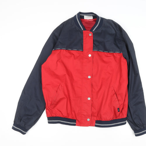 Liz Claiborne Men’s Red Blue Varsity Cotton Jacket Size M