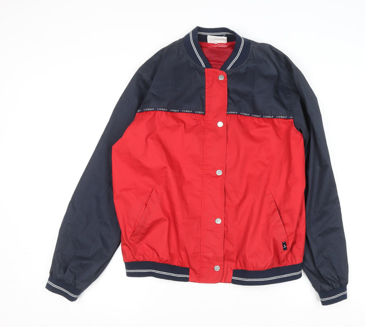 Liz Claiborne Men’s Red Blue Varsity Cotton Jacket Size M