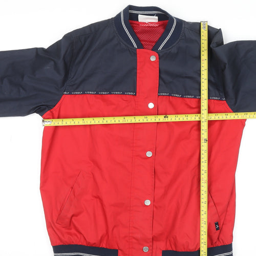 Liz Claiborne Men’s Red Blue Varsity Cotton Jacket Size M