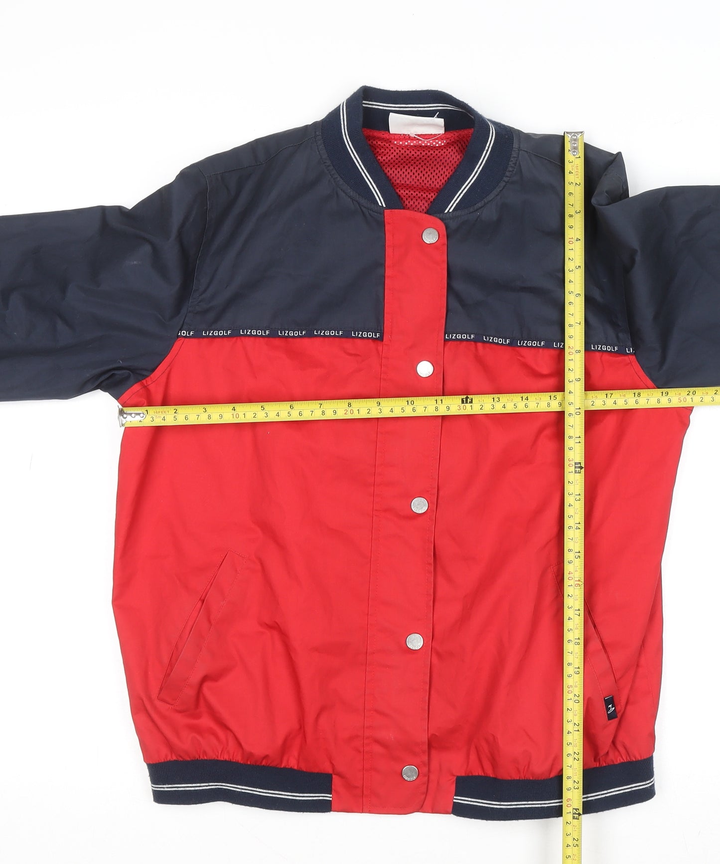 Liz Claiborne Men’s Red Blue Varsity Cotton Jacket Size M