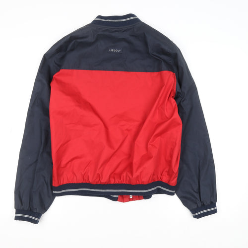 Liz Claiborne Men’s Red Blue Varsity Cotton Jacket Size M