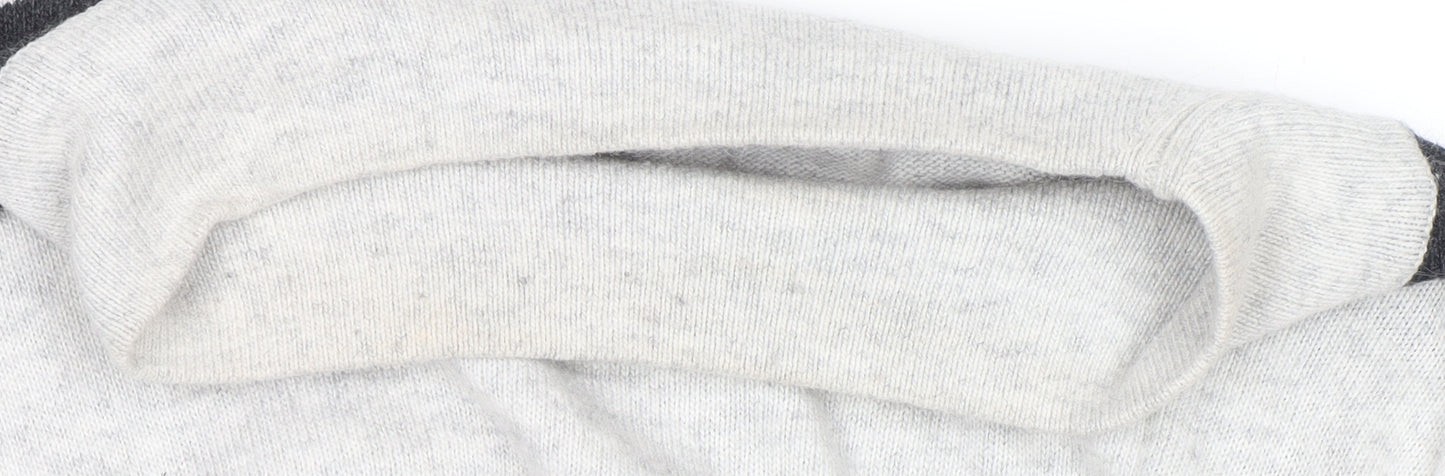 Mint Velvet Unisex Grey L High Neck Zip Detail Knit Jumper
