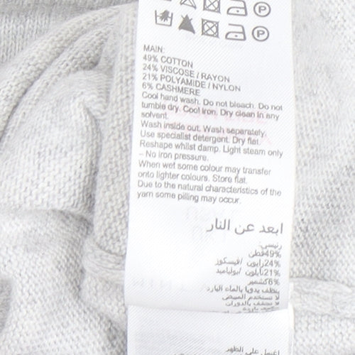 Mint Velvet Unisex Grey L High Neck Zip Detail Knit Jumper