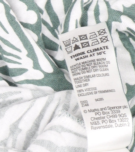 Marks and Spencer Women’s Green Floral Shift Dress XL Viscose