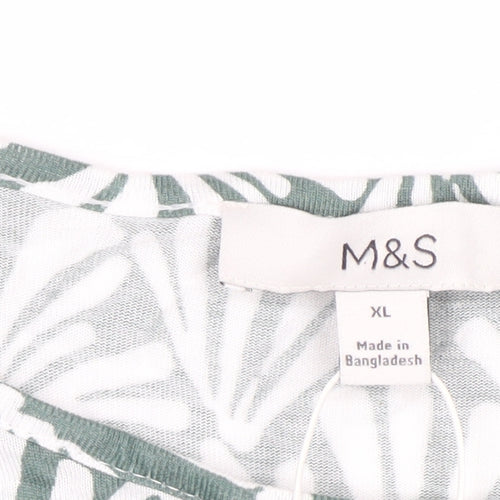 Marks and Spencer Women’s Green Floral Shift Dress XL Viscose