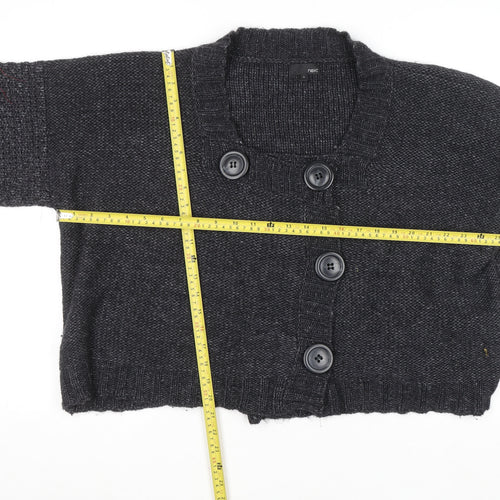 Next Women’s Grey Wool Blend Chunky Knit Short Sleeve Cardigan XL