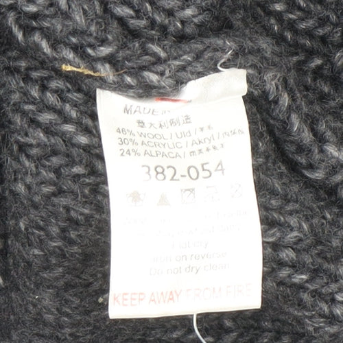 Next Women’s Grey Wool Blend Chunky Knit Short Sleeve Cardigan XL
