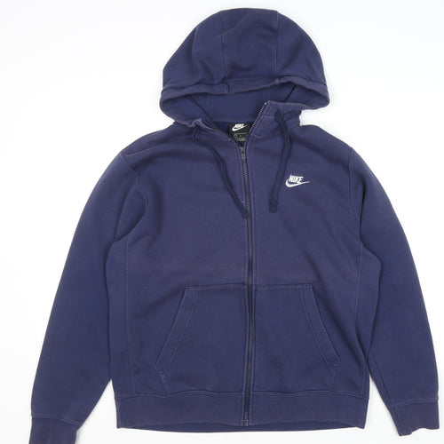 Nike Men's Blue Full Zip Hoodie Size L Sports Fleece Jacket