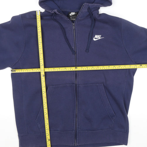 Nike Men's Blue Full Zip Hoodie Size L Sports Fleece Jacket