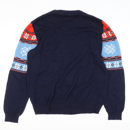 Marvel Captain America Men's Multicoloured Cotton Pullover Jumper L