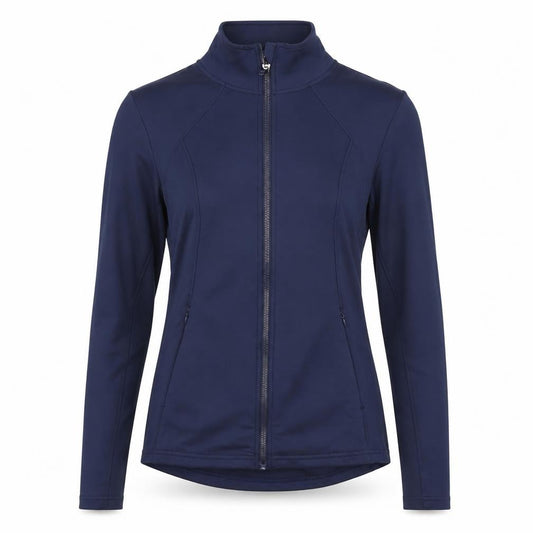 Front view of Dunnes Women Blue, size 10, Track Jacket Full Zip Softshell