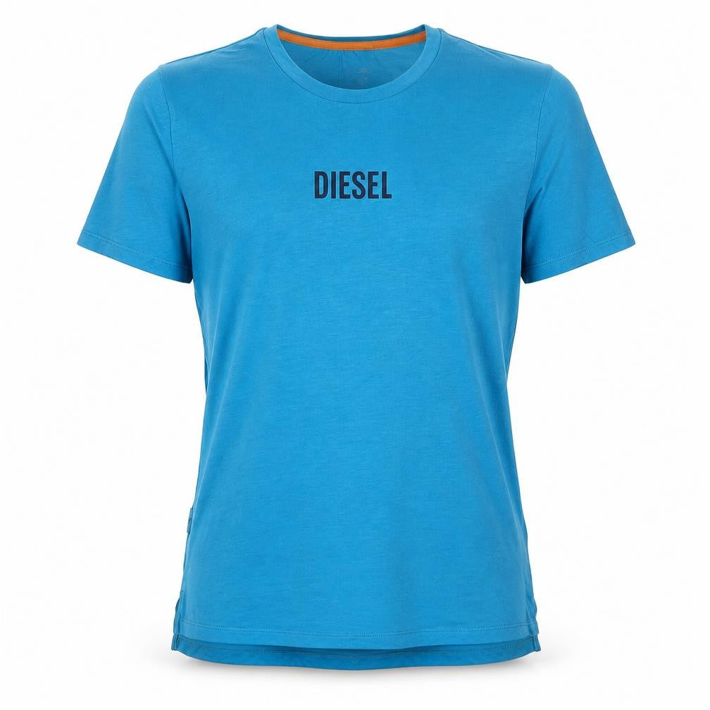 Front view of Diesel Men's Blue Studio Icon Slim Fit Logo T-Shirt M