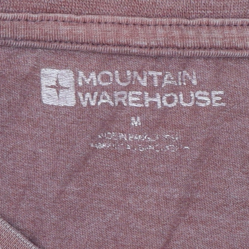 Mountain Warehouse Men Brown Graphic Outdoor Crew Neck T-Shirt M