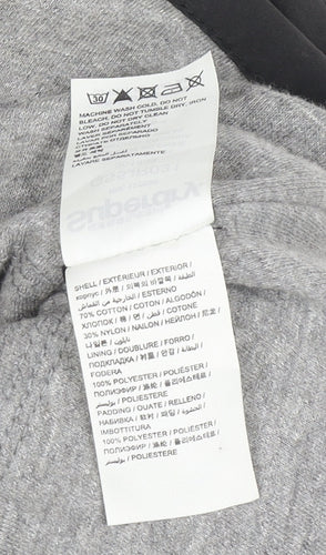 Superdry Women's Black Hooded Puffer Waistcoat Size S Outdoor Winter