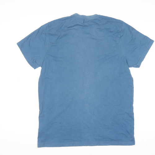 Mountain Warehouse Men's Blue Travel Quote Cotton T-Shirt Size M