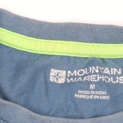Mountain Warehouse Men's Blue Travel Quote Cotton T-Shirt Size M