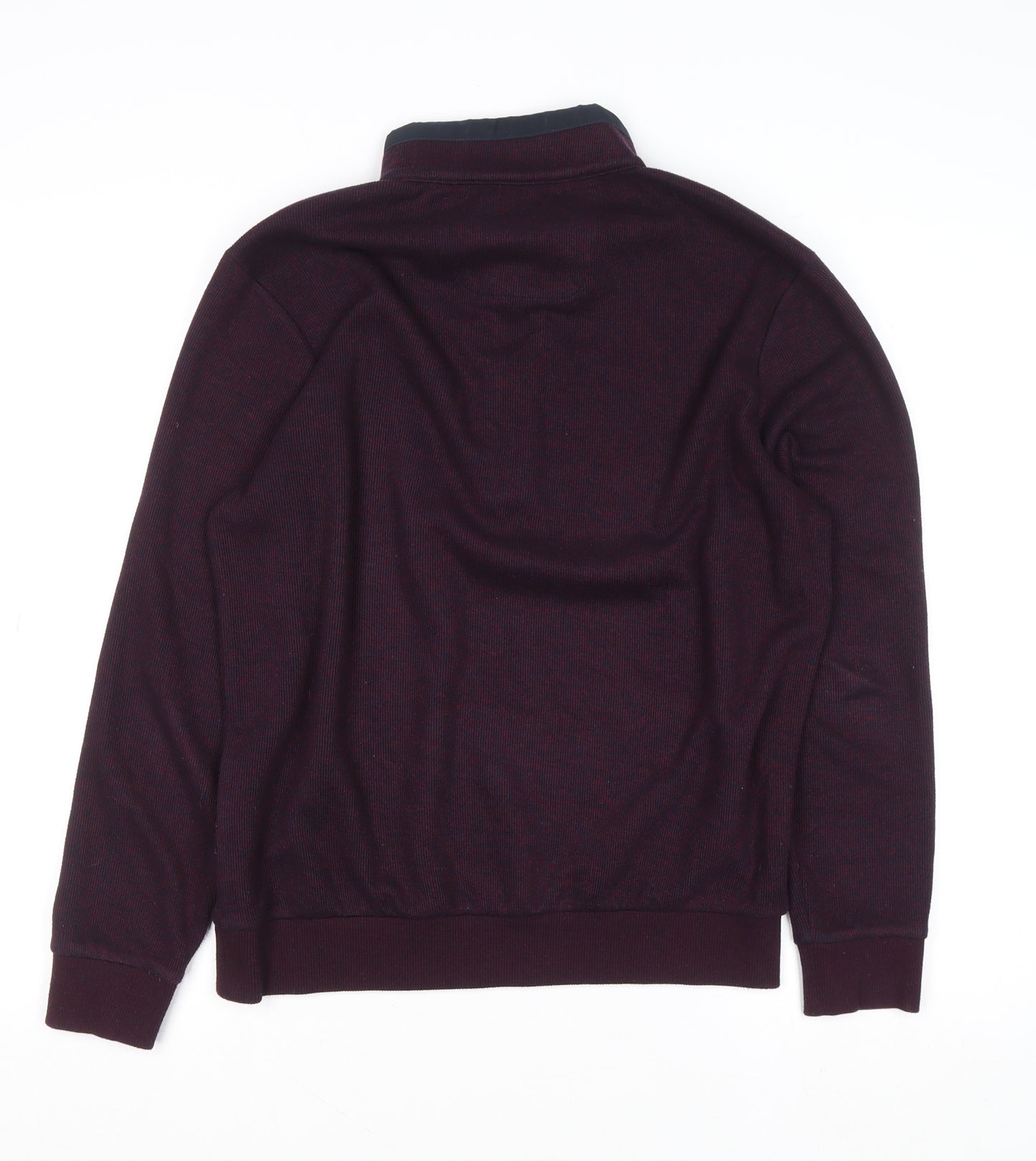 DG’s Drifter Men Burgundy 1/2 Zip High Neck Knit Jumper M Regular Fit